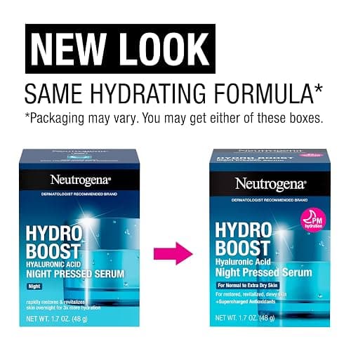 Neutrogena Hydro Boost Night Pressed Serum - with Hyaluronic Acid & Antioxidants, Hydrating Face Moisturizer that Restores & Revitalizes Skin Overnight, for Normal to Extra Dry Skin, 1.7 oz thumbnail 4