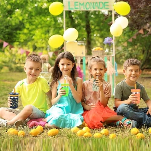 Sursip Stainless Steel Toddler Cups with Straws and Lids, Spill Resistant Sippy Cup Kids Tumbler with Silicone Straws for Smoothie, Drinking, Snacks, BPA-Free, Dishwasher Safe - 10 oz (4 Packs) thumbnail 2