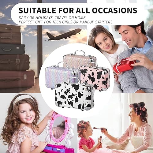 Hot Sugar All In One Makeup Set for Teen Girls - Full Makeup Kit for Beginners With Eye Shadow Palette, Blush, Lip Gloss, Brush, Mirror (Pink Heart) thumbnail 6
