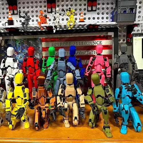 FoxVilla Assembly Completed T13 Action Figure, Titan 13 3D Printed Action Figure, 3D Printed Titan13, Assembled Dummy 13 Lucky 13 Toy Figure thumbnail 2
