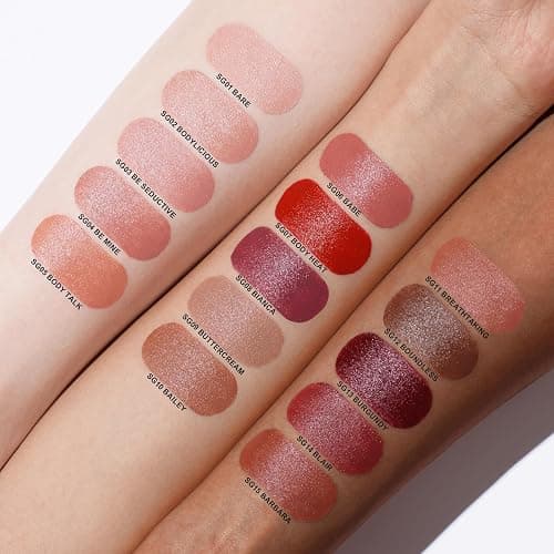 Oulac Satin Matte Pink Lipstick - Nude Long Lasting Lip Stick, Full Coverage with Smooth Creamy Texture Lip Colour, Moisturizing & Weightless Formula Lip Makeup, Vegan, 4.3g, SG06 Babe thumbnail 8