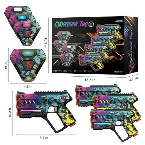 Laser Tag Set of 4, Lazer Tag Game for Kids Indoor & Outdoor Play, Gift Ideas for Kids Teens and Adults, Cool Toys for Teenage Ages 8 9 10 11 12+Year Old Boy & Girls thumbnail 3