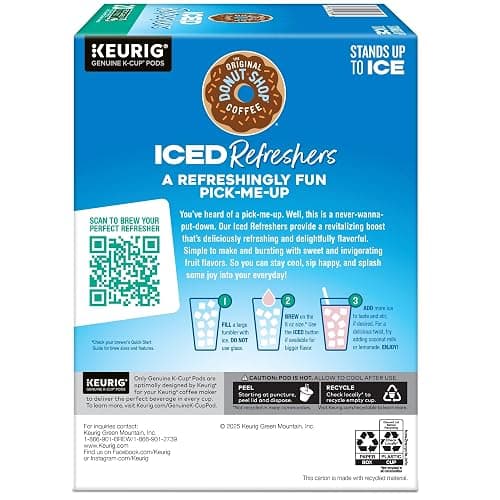 The Original Donut Shop, Iced Refreshers, Keurig Single Serve K-Cup Pod Variety Pack, Strawberry Acai, Pineapple Passionfruit, Mango Dragonfruit Lemonade, Berry Chill, 20-Count thumbnail 13