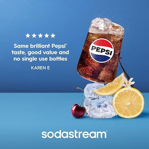 Sodastream Syrup Mixed Pack, Pepsi MAX, Cherry, Lime & 7UP Zero Fizzy Water Flavouring Syrup, Sugar Free Sparkling Drink Mix, Official Pepsi & 7UP Flavours, 4 x 440ml Multipack, Makes Up to 36L thumbnail 2