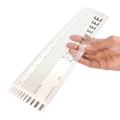 Westcott GA-96 Computer Point & Pica Ruler, Transparent Graphic Arts Ruler, 12 Inch thumbnail 3