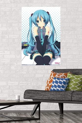 Trends International Hatsune Miku - Keys Wall Poster, 22.375" x 34", Poster & Mount Bundle thumbnail 2