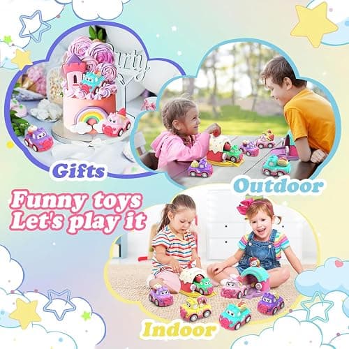 seveclotree Jouet Enfant 1 2 3 Ans Fille,Petite Voiture Jouet Voiture Enfant,Jouet Bebe 1 2 an, Jeux Éducatifs pour 1 2 3 4 5 Ans Enfants Garçons Filles thumbnail 7