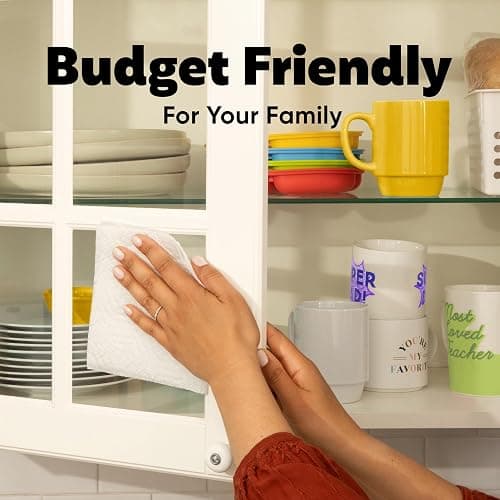 Bounty Essentials Select-A-Size Paper Towels, 6 Double Rolls, White, 108 Sheets Per Roll thumbnail 5