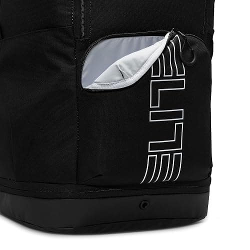 Nike, Unisex, Varsity Elite Backpack (32L), Black/Black/Metallic Silver, One Size thumbnail 4
