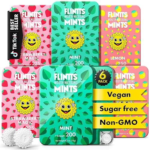 Flintts Mints After Party Pack – Sugar Free Mouthwatering Mints for Dry Mouth Relief & Freshness – Vegan Oral Health Support with Sparkle Effect – Pocket Travel Saliva Substitute, Lozenges Alternative - Image 1