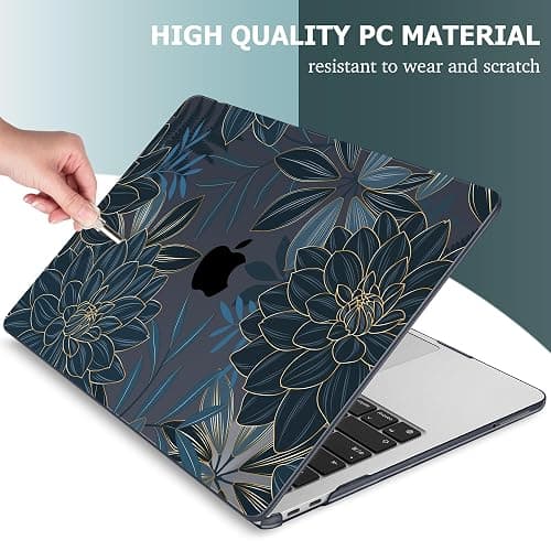 Mektron Case for 2026 MacBook Neo 13-inch A18 Pro chip A3404 Laptop Cover with 13-inch (Diagonal) Liquid Retina Display+ Keyboard Cover+ Screen Protector, Dahlia Flower C035 thumbnail 4