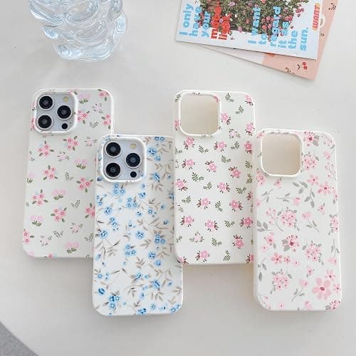 QLTYPRI for iPhone 15 Pro Max Case, Cute Pink Floral Flower Pattern Aesthetic Phone Case, Raised Camera Protection Soft Slim TPU Shockproof Protective Phone Cover for Girls Women - Pink thumbnail 6