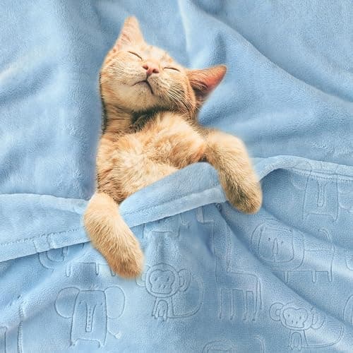 BORITAR Baby Blanket for Boys Girls Ultra Soft Fleece Warm and Lightweight Animal Blankets for Infant Toddler Newborn, 30x40 Inch, Blue thumbnail 6