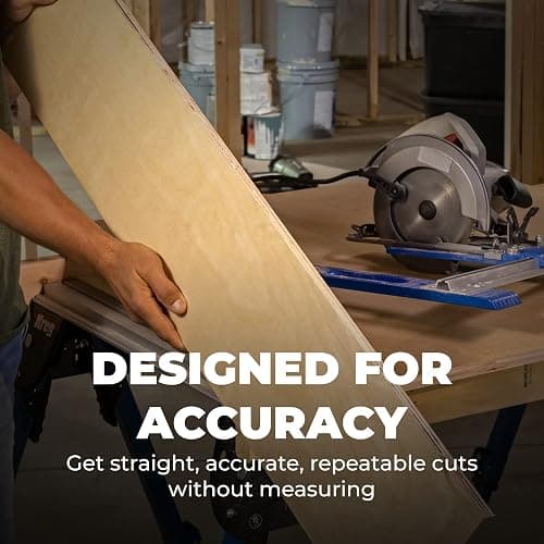 Kreg KMA2685 Rip-Cut Circular Saw Guide - Cutting Tool - Guide is Best for Regular (Side-Blade) Circular Saw - Ensure Compatibility Before Use - Woodworking Tools for Home Improvement thumbnail 5