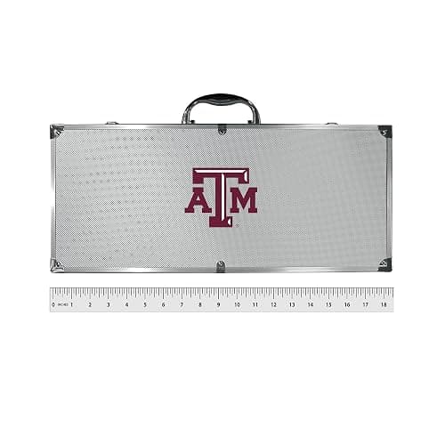 NCAA Siskiyou Sports Fan Shop Texas A&M Aggies Steel Tailgater BBQ Set w/Case 8 piece Gray thumbnail 3