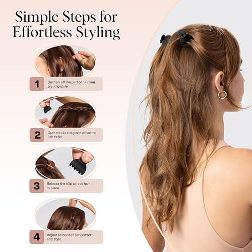 Kitsch Mini Claw Clips for Women - Stylish Small Hair Clips for Kids | Stays In Place Without Pulling or Snagging | Durable & Sturdy Plastic | Ideal Gifts for Women - Tortoise & Black, 6 Pcs thumbnail 6