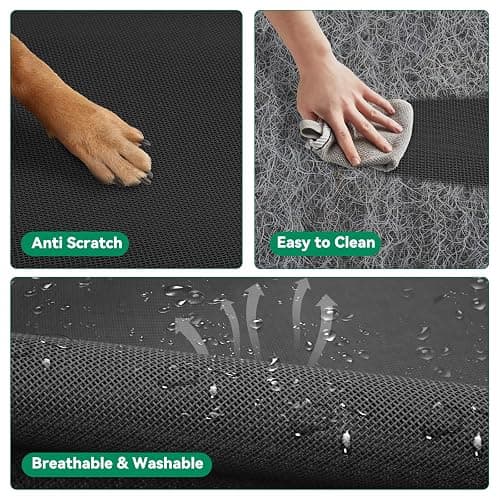 Elevated Dog Bed Raised Outdoor Dog Cot for Extra Large Dogs, Installation Requires No Tools, Frame with Washable Cooling Breathable Mesh Anti-Slip Feet, Indoor Pet Bed, Black, 48.8 Inches thumbnail 4