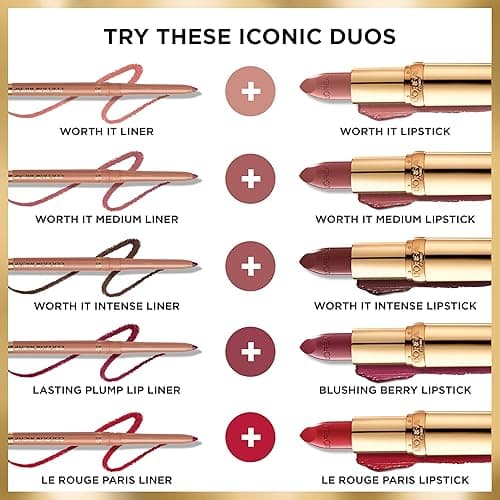 L'Oreal Paris Colour Riche Satin Lipstick for Moisturized Lips,Lip Makeup with Argan Oil and Vitamin E,Worth It,0.13 Oz thumbnail 8