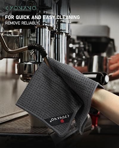 KYONANO Espresso Accessories, Barista Micro Cleaning Towels 4 Pack - Perfect Coffee & Espresso Machine Cleaning - Steam Wand Towels, 30 x 30cm thumbnail 2