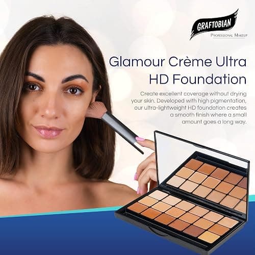 Graftobian HD Glamour Creme Foundation Warm Super Palette - 18 High Definition Warm Undertone Cream Shades thumbnail 5