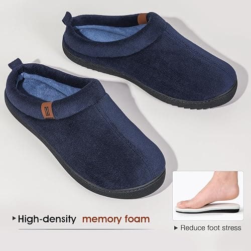 MERRIMAC Men's Slip on Slippers Comfy Memory Foam Non Slip Indoor House Shoes thumbnail 4