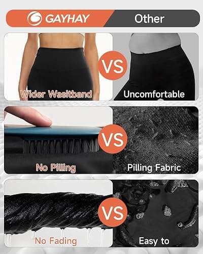 GAYHAY High Waisted Biker Shorts for Women - 8"/5"/3" Soft Black Spandex Shorts for Workout Volleyball Yoga Dance thumbnail 3