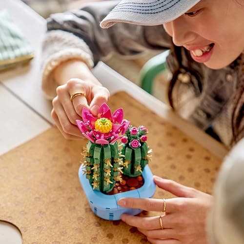 Lego 11509 Botanical Blooming Cactus Toy, Birthday Present, Blocks, Girls, Boys, Kids, 9 Years, 10 Years, 11 Years, Elementary School Students, Decorative Plants, Faux Green, Interior, Stylish thumbnail 7