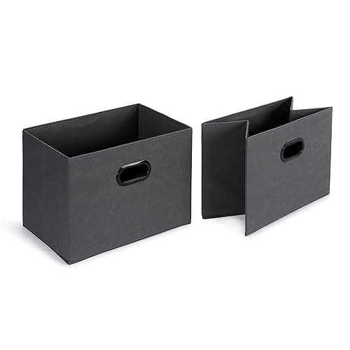 Amazon Basics Closet Storage Organizer with Fabric Bins, Drawers and 3 Shelves, Grey, 32.7" x 12.2" x 31" thumbnail 5