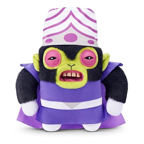 Fuggler Powerpuff Girls 9-Inch Plush Toy (Mojo JoJo) by ZURU – Funny Ugly Monster Stuffed Animal with Human-Like Teeth, Collectible Plush for Kids, Tweens, Teens, Adults & Cartoon Fans - Image 1