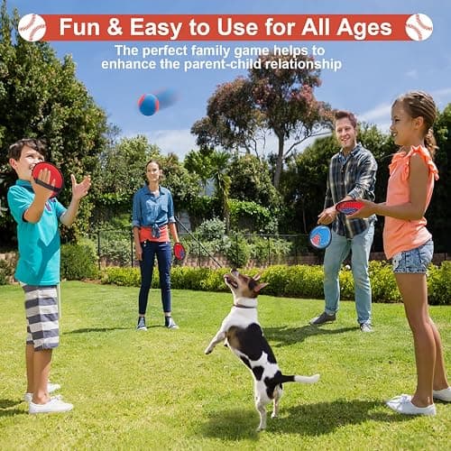 Toss and Catch Ball Game, Kids Toddler Baseball Glove & Catch Ball Toys, Kids Outdoor Games for Family, Toys for Beach Yard Outside, Birthday Christmas Gift for Ages 3 4 5 6 7 8-12 Year Old Boys Girl thumbnail 5