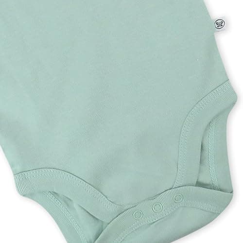 HonestBaby 5-pack Short Sleeve Bodysuits One-piece 100% Organic Cotton for Infant Baby Boys - 24 Months - Sage Ombre thumbnail 5