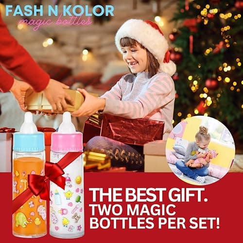 Exquisite Buggy My Sweet Baby Disappearing Magic Bottles - Includes 1 Milk, 1 Juice Bottle with Pacifier for Baby Doll (Colorful) thumbnail 4