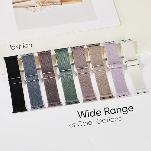 10 Pack Stretchy Bands Compatible with Apple Watch Band 40mm 38mm 41mm 42mm 44mm 45mm 46mm 49mm Women Men, Water-Resistant Solo Loop Elastic Sport Straps for iWatch Series 11 10 9 8 7 6 5 4 3 SE Ultra thumbnail 4