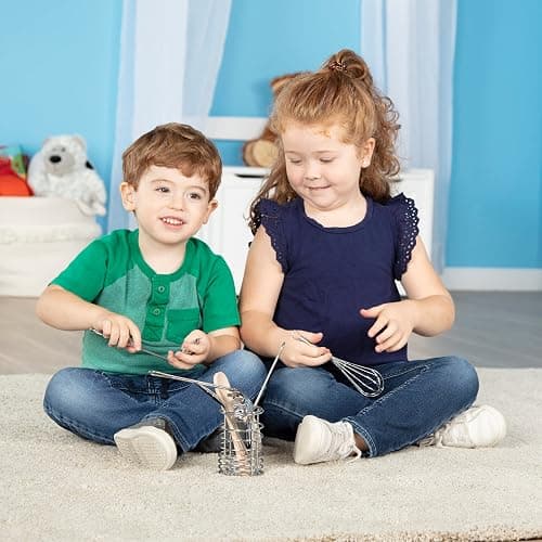 Melissa & Doug Stir & Serve Cooking Utensils (7 pcs) - Stainless Steel & Wooden Play Kitchen Accessories, Preschool Learning Toys for Girls & Boys 3+ thumbnail 5