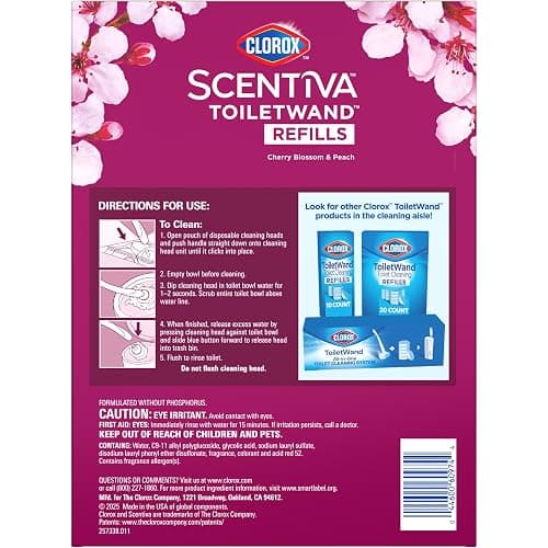 Clorox Scentiva ToiletWand Refills, Value Pack, Cherry Blossom and Peach, 20 Count thumbnail 11