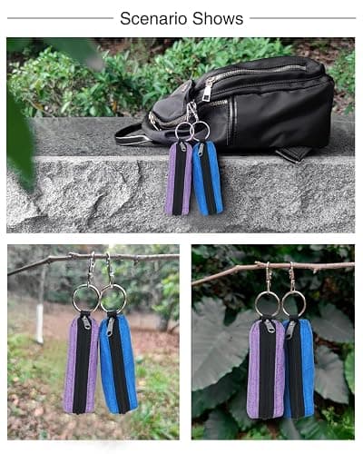 Meiiy Chapstick Holder Lip Balm Sleeve Pouch Lipstick Holder Bag Lip Gloss Holder With Hook Stocking Stuffers Gift for Women (Blue，purple) thumbnail 6