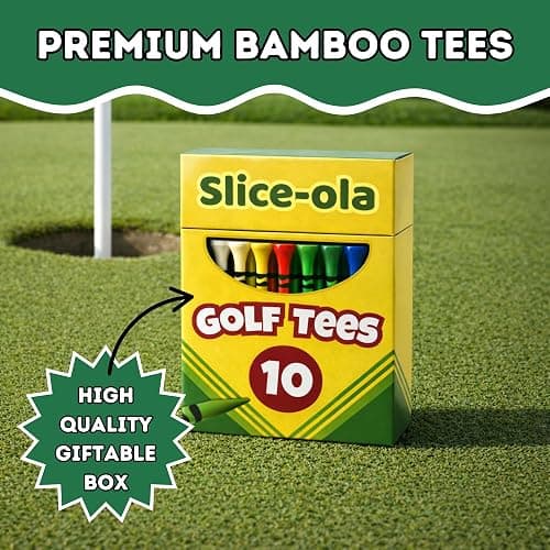 HahaHome Funny Golf Tees | Golf Accessories for Men | Top Golf Gifts for Men & Unique Golf Gifts for Golfers | Premium Golf Stuff & Golf Bag Accessories | Wooden Bamboo Tees thumbnail 2