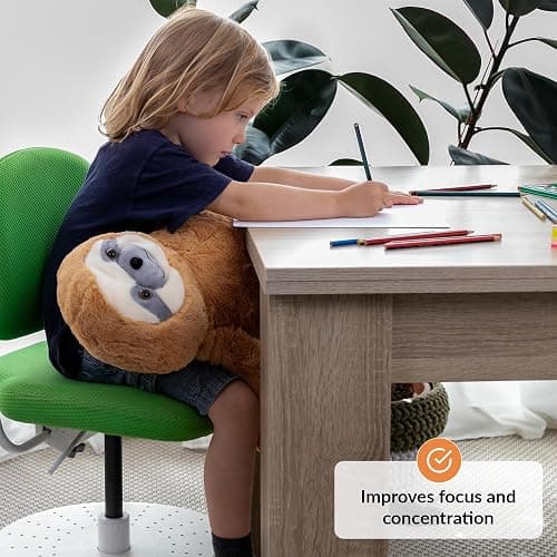 Weighted Stuffed Animal for Anxiety | Calming & Comforting 5 Lbs | Weighted Plush Animal Sloth | Anxiety Stuffed Animals for Adults & Kids | Carrying Bag Included | Machine Washable Weighted Plushie thumbnail 4