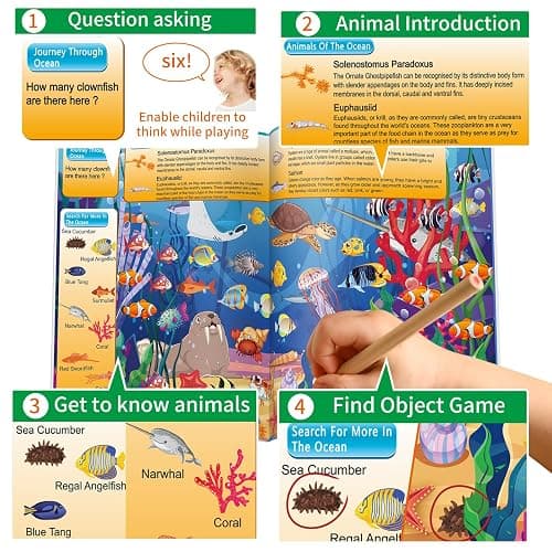 Elfew 4 Pack Brain Games Activity Book for Kids Ages 4-8 8-12,Kids Games Search and Find Books for Car Game Road Trip Airplane Activities thumbnail 2
