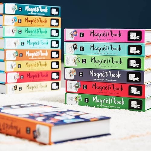 Janod - Magnetibook 51 pc Magnetic Dinosaur Mix and Match Game - Ages 3+ - Playing Dress-Up with Magnets - Enhances Fine Motor Skills - Includes Book Shaped Travel/Storage Case thumbnail 7