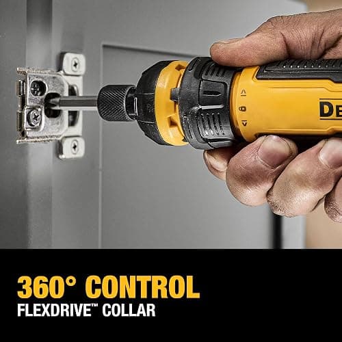 DEWALT Cordless Screwdriver, 4V USB Rechargeable Electric Screwdriver with 12 pcs Screwdriver Bit Set, LED Light, FLEXDRIVE Control, Compact, Ergonomic (DWHT66719) thumbnail 9