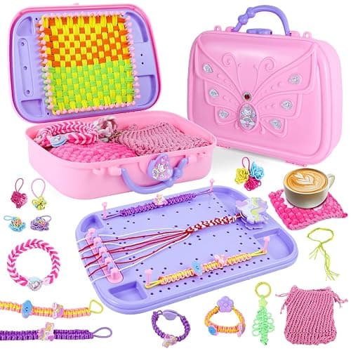 Rubber Band Bracelet Kit for Kids, Loom Bracelet Making Kit, Friendship Bracelet Kit, 400+ Pcs DIY Craft Kit for Girls Ages 6-12, Weaving Loom Set with Case, Beginner Bracelet Maker for Teens Adults - Image 1