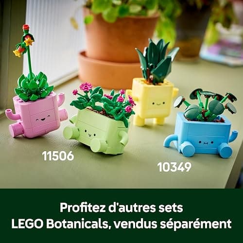 LEGO Botanicals Petites Plantes Dansantes - Set de Fleurs Artificielles - 2 Fausses Plantes & 2 Pots Couleur Pastel pour Décoration de Chambre - Idée de Cadeau DIY pour Fille dès 9 ans ou Adulte 11506 thumbnail 7
