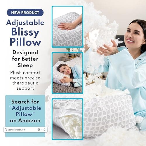 Blissy Silk Pillowcase - 100% Pure Mulberry Silk - 22 Momme 6A High-Grade Fibers - Silk Pillow Cover for Hair & Skin - Regular, Queen & King (Blissy White, Standard) thumbnail 2