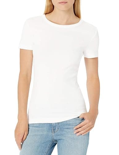 Amazon Essentials Women's Slim-Fit Short-Sleeve Crewneck T-Shirt, Pack of 2 thumbnail 2
