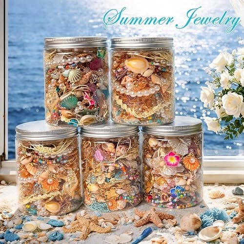 SMUOBT Mystery Jewelry Jar Box Set, Gothic Surprise Gift for Women | Gothic Vintage Jewelry Assortment, Includes Necklace/Earrings/Rings/Bracelet/Keychain, Surprise Mix, Ideal for Birthday thumbnail 2