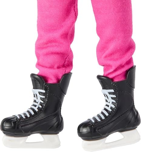 ​Barbie Tim Hortons PWHL 2025 Fashion Doll in Pink, Purple, & Teal Hockey Jersey, Includes Hockey Stick, Puck, and Helmet thumbnail 4