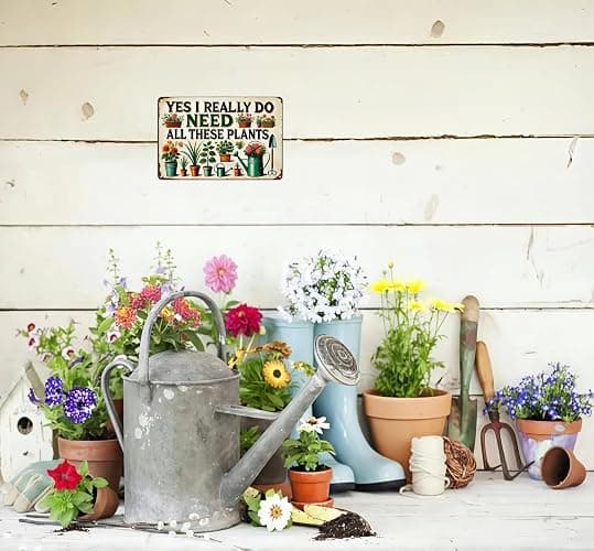 Bestylez Garden Gifts I Really Need All These Plants Vintage Gardening Signs for Home Garden Greenhouse Living Room Bedroom Yard Outdoor Decor 8X12 Inch (3362) thumbnail 5