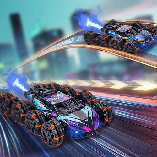 NEXBOX Cool 8 Wheels Hand Controlled RC Stunt Car Toys, Xmas Gifts and Birthday Presents for Kids, Gesture Sensing Remote Control Cars for Boys Age 6 7 8-10 11 12 Year Old thumbnail 9