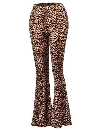 SSOULM Women's Stretchy Wide Leg High Waist Bell Bottom Flare Pants with Plus Size thumbnail 2